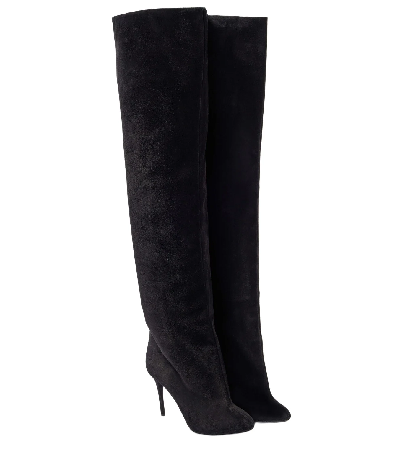 Decollete Cuissardes suede knee-high boots