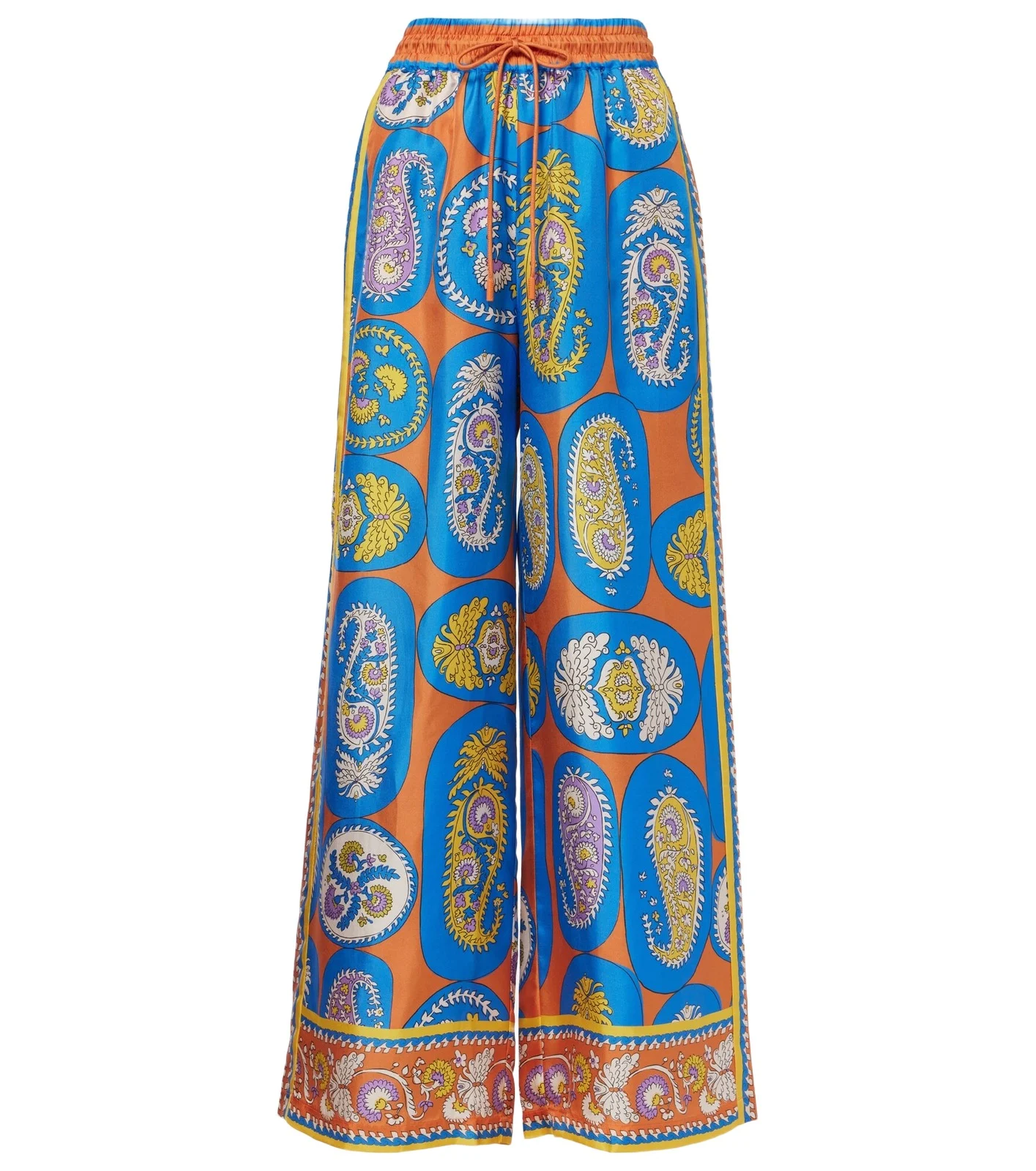 Luis printed silk palazzo pants