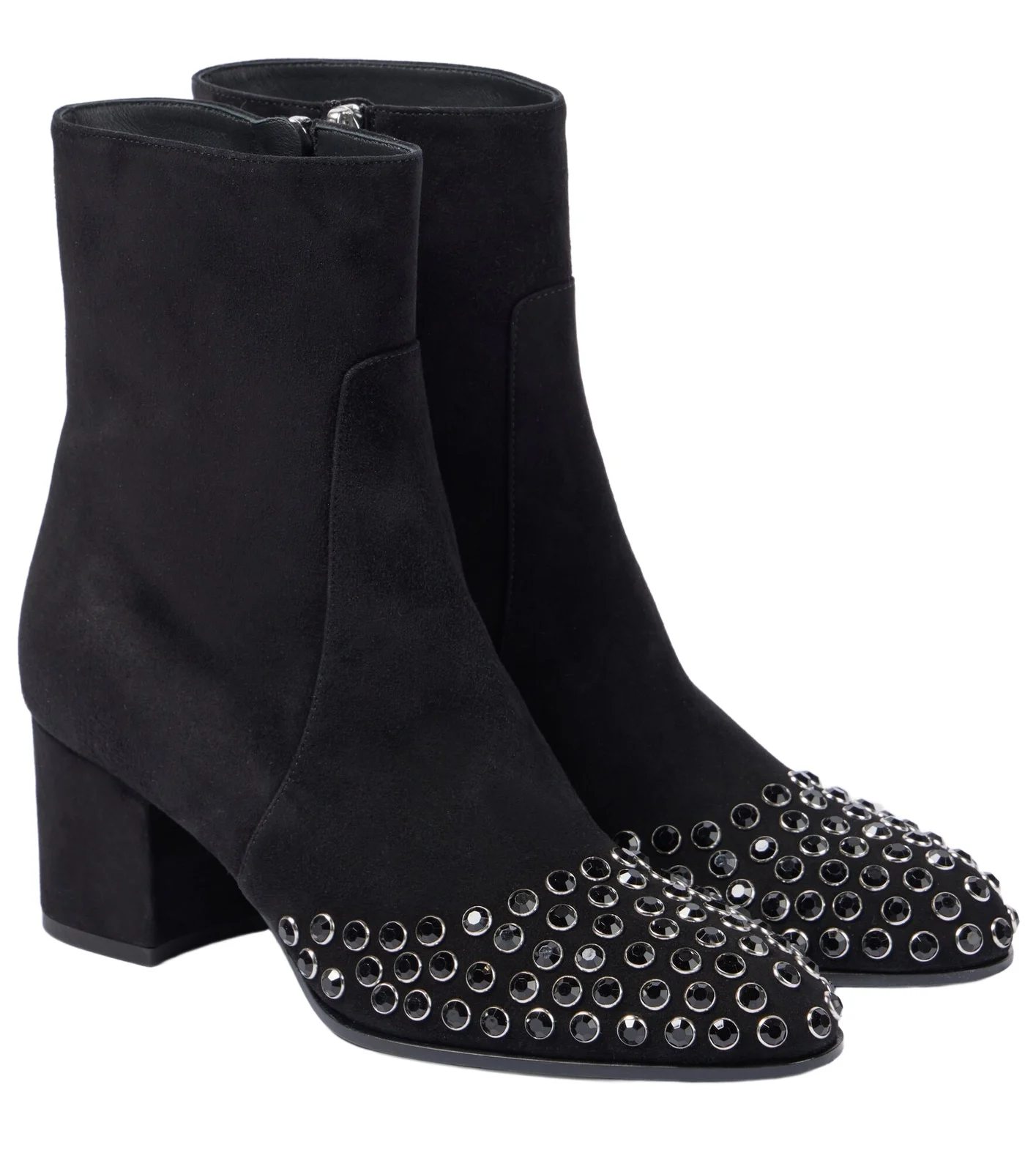 ALAÏA ALAÏA Embellished suede ankle boots