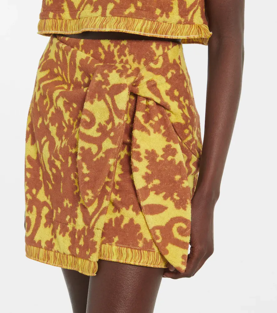 ALÉMAIS Alémais Amarillo printed cotton-blend wrap skirt | Thumbnail 4
