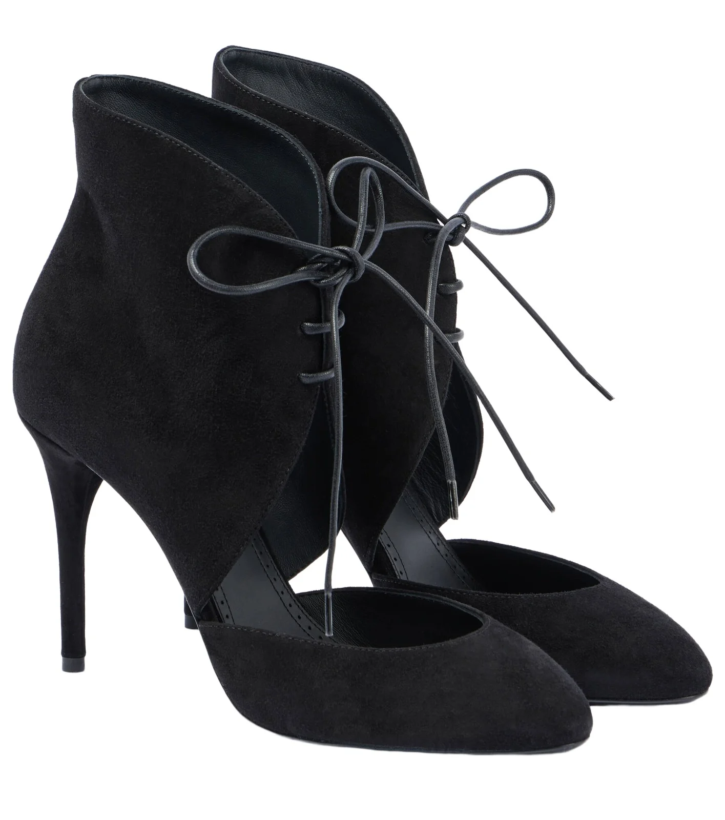 ALAÏA 90 suede lace-up pumps