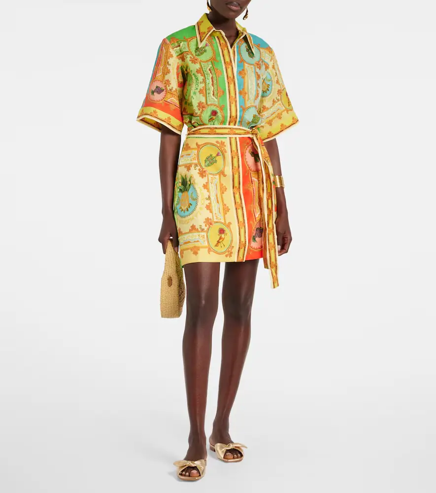 ALÉMAIS Alémais La Musica printed linen shirt dress | Thumbnail 2 ALÉMAIS Alémais La Musica printed linen shirt dress | Thumbnail 2