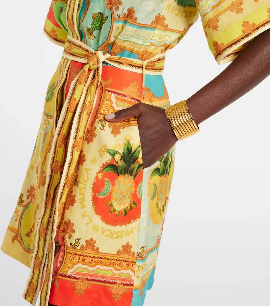 ALÉMAIS Alémais La Musica printed linen shirt dress | Thumbnail 5 ALÉMAIS Alémais La Musica printed linen shirt dress | Thumbnail 5