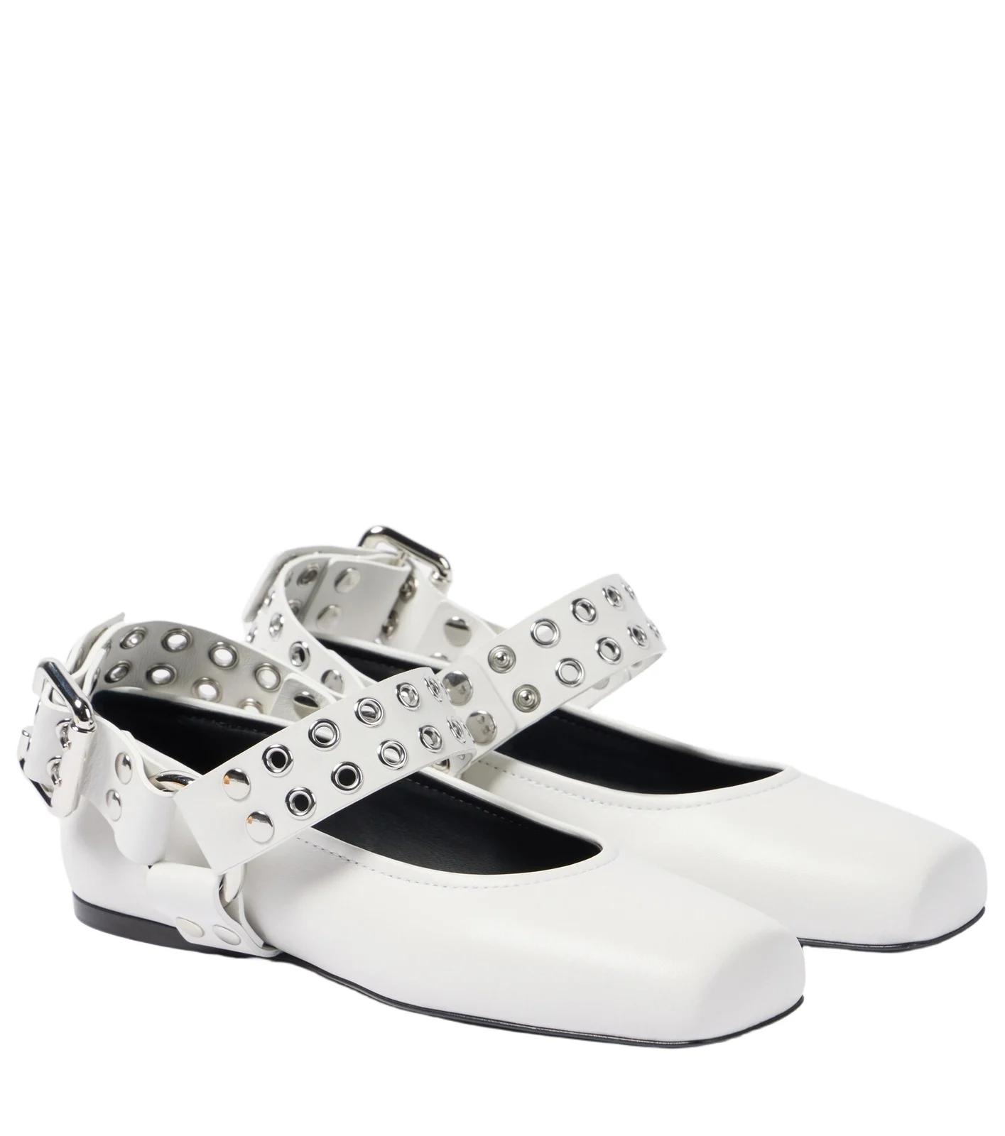 ALAÏA Embellished leather ballet flats