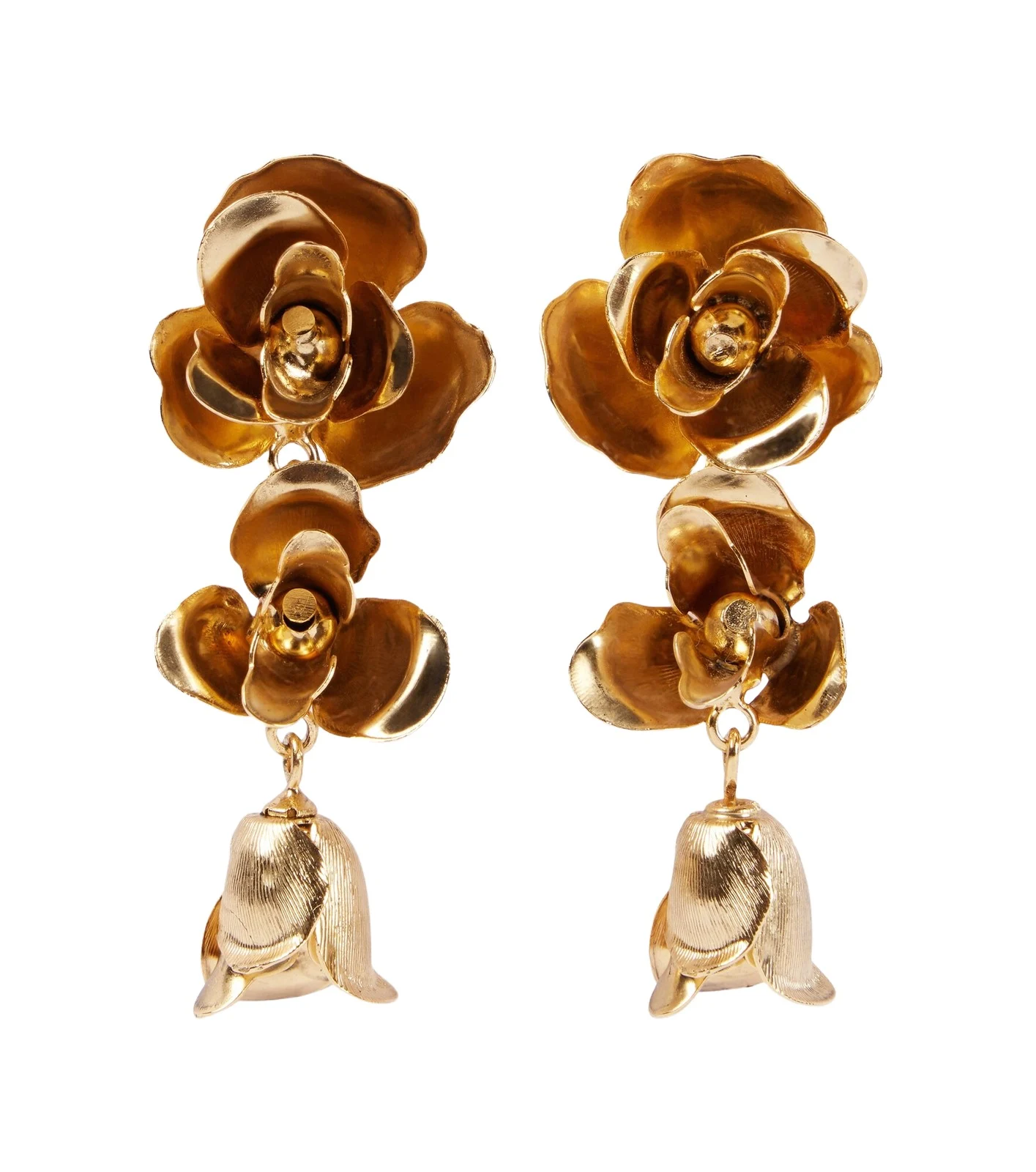 Amyrin Small gold-plated drop earrings