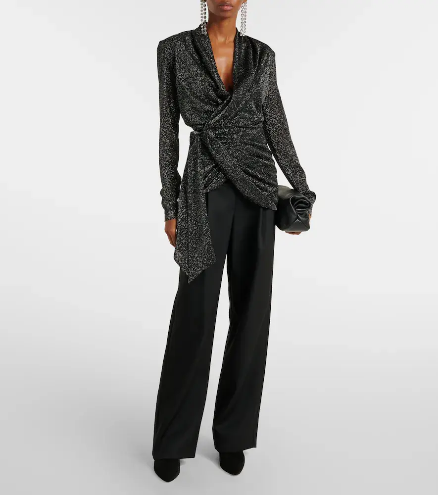 Isabel Marant Cinay lamé wrap top | Thumbnail 2 Isabel Marant Cinay lamé wrap top | Thumbnail 2