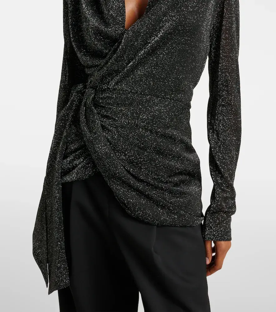 Isabel Marant Cinay lamé wrap top | Thumbnail 4 Isabel Marant Cinay lamé wrap top | Thumbnail 4