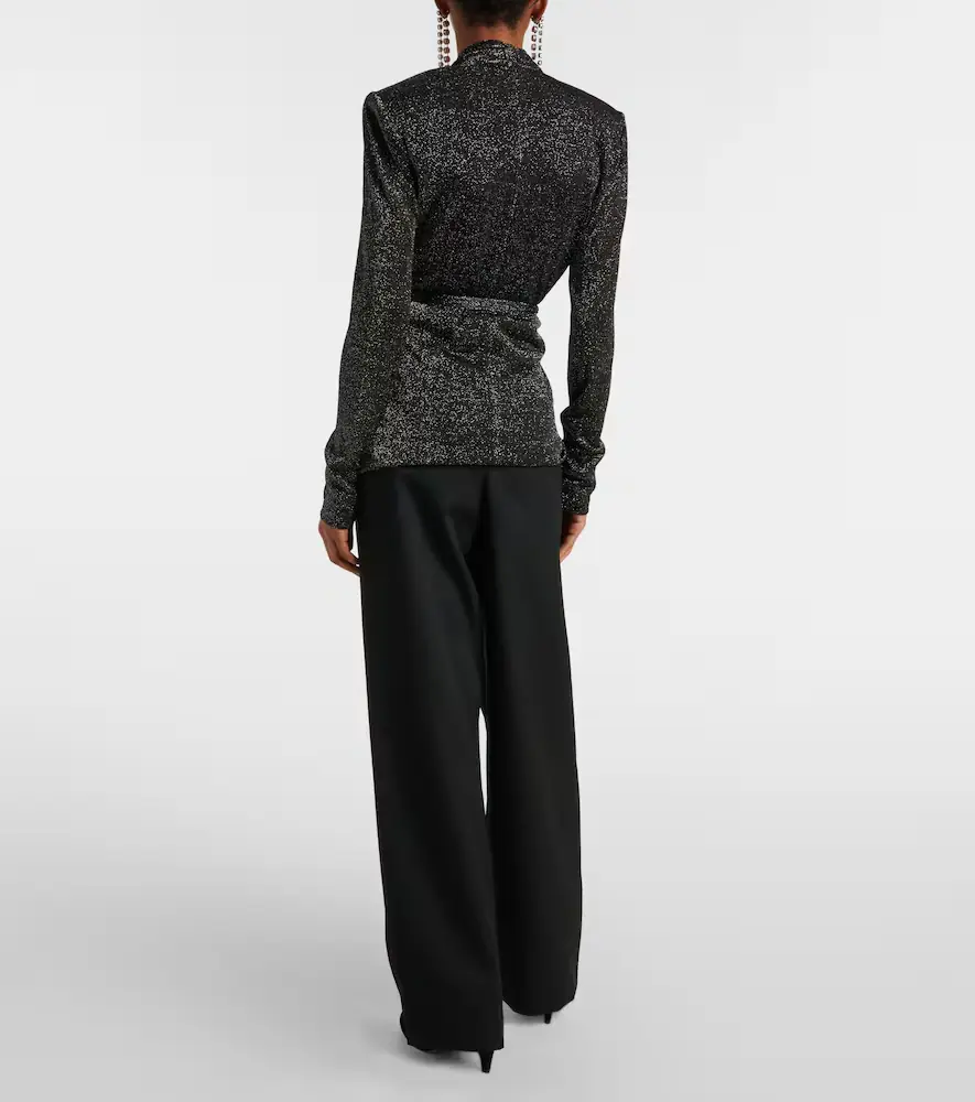 Isabel Marant Cinay lamé wrap top | Thumbnail 5 Isabel Marant Cinay lamé wrap top | Thumbnail 5