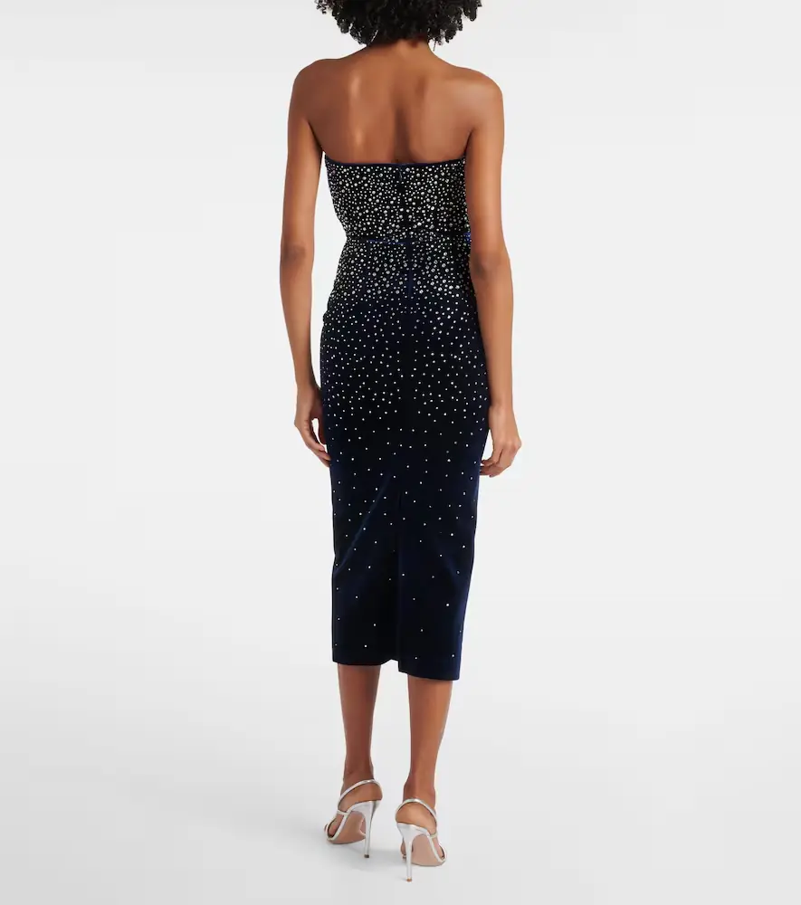 Alex Perry Embellished velvet midi dress | Thumbnail 2