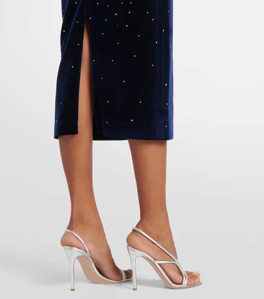 Alex Perry Embellished velvet midi dress | Thumbnail 5