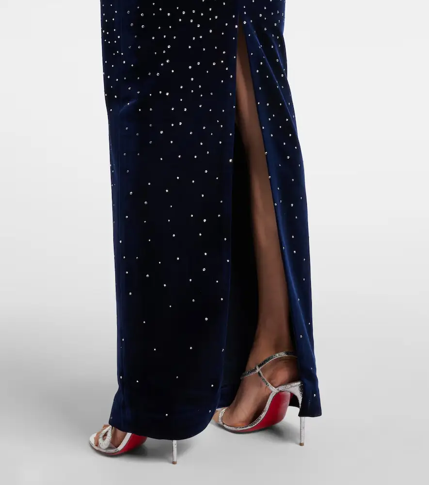 Alex Perry Singlet crystal-embellished velvet gown | Thumbnail 3