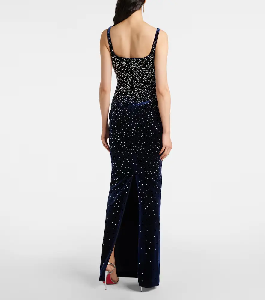 Alex Perry Singlet crystal-embellished velvet gown | Thumbnail 5