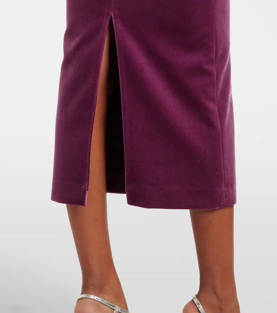 Alex Perry Strapless velvet midi dress | Thumbnail 3