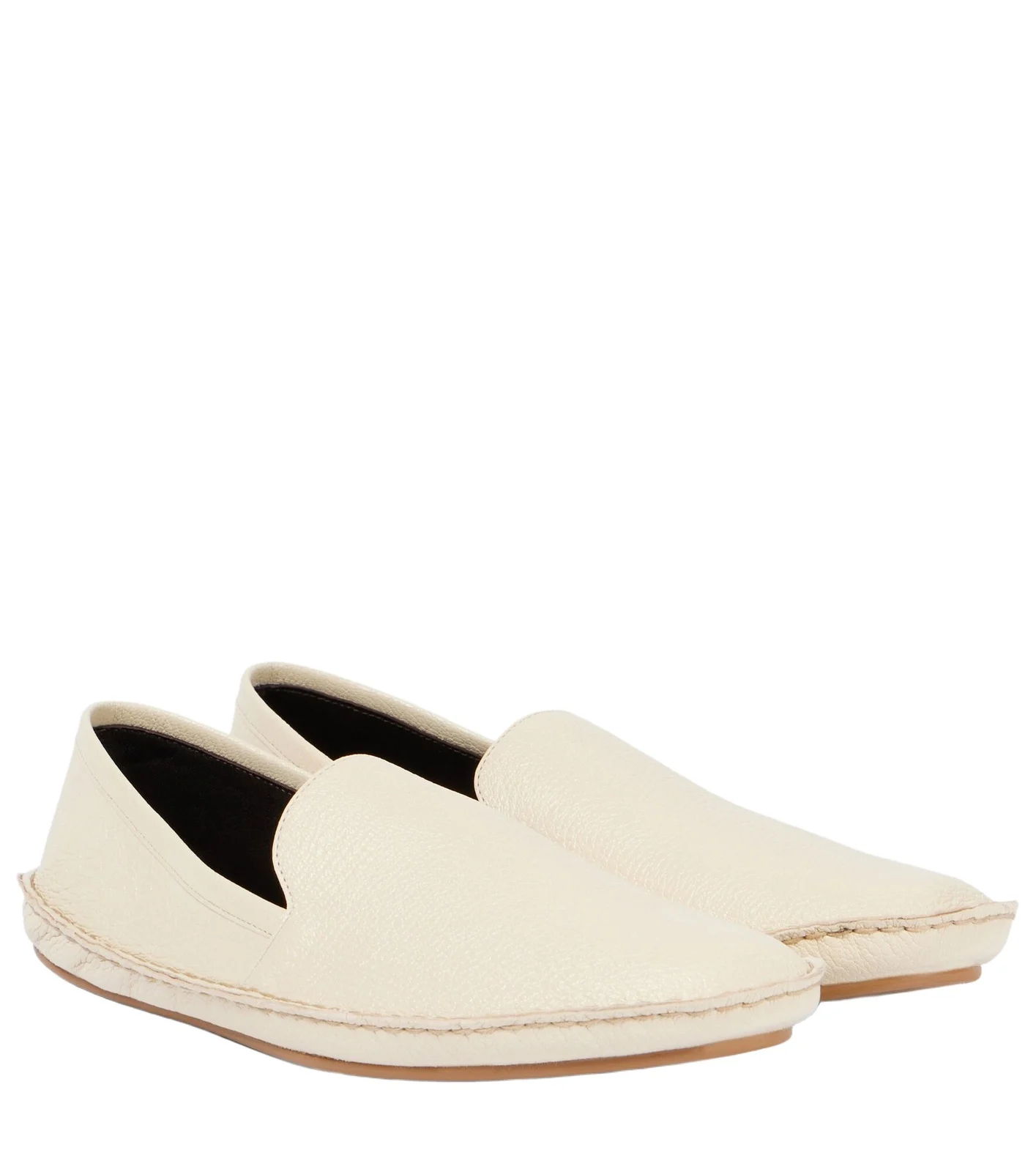 The Row Vasko leather slip-on shoes