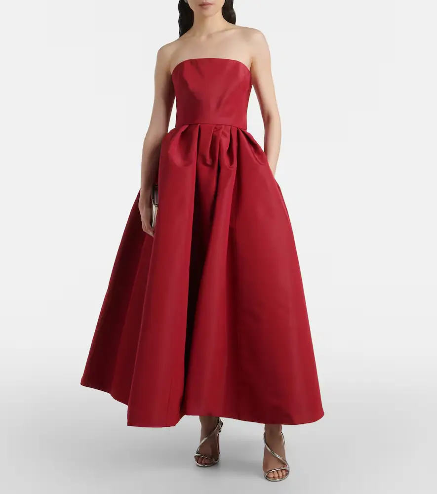 Carolina Herrera Strapless belted silk cocktail dress | Thumbnail 2 Carolina Herrera Strapless belted silk cocktail dress | Thumbnail 2