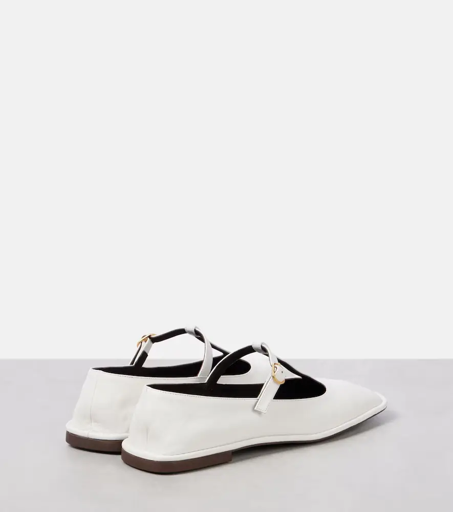 The Row Square T-Strap leather ballet flats | Thumbnail 4