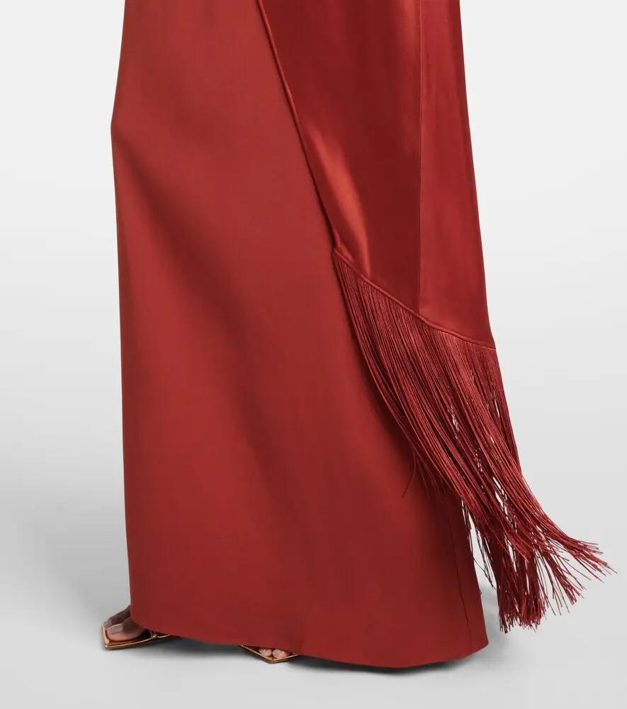 Taller Marmo Berenson fringed one-shoulder gown | Thumbnail 4