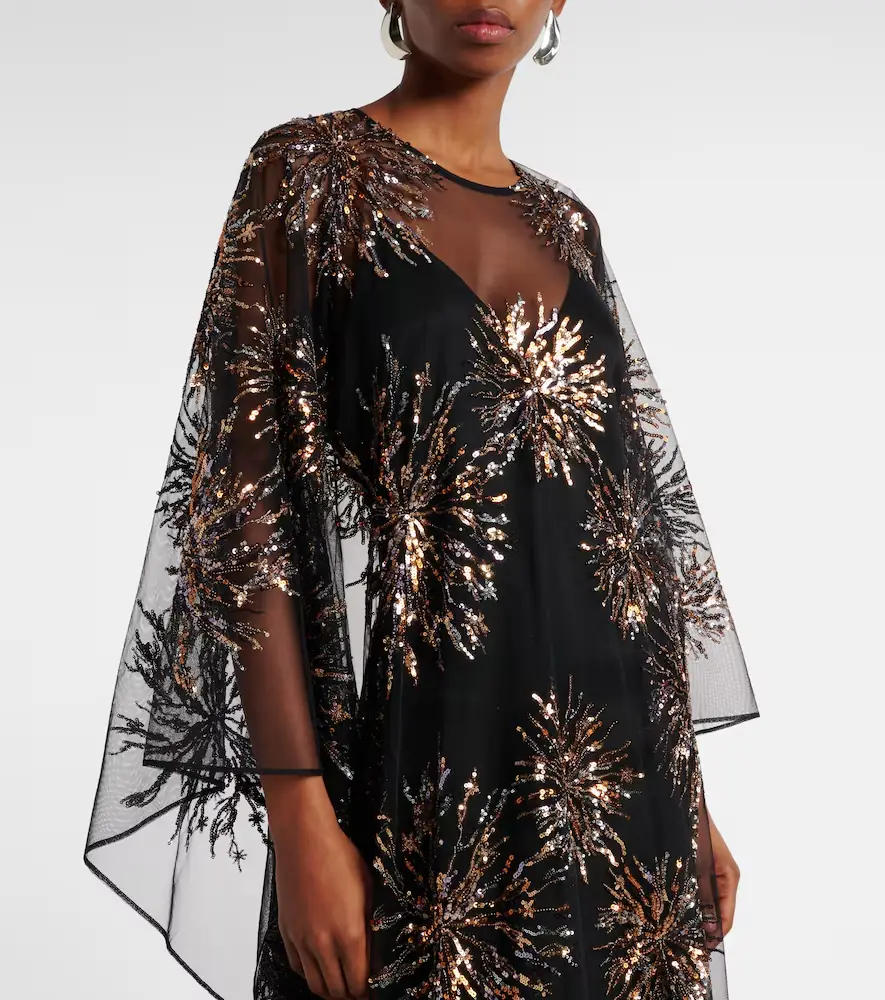 Taller Marmo Gran Soleil embellished tulle kaftan | Thumbnail 3
