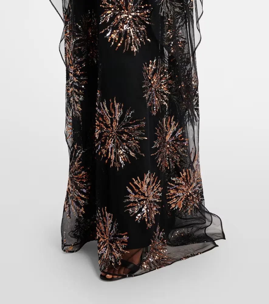 Taller Marmo Gran Soleil embellished tulle kaftan | Thumbnail 4