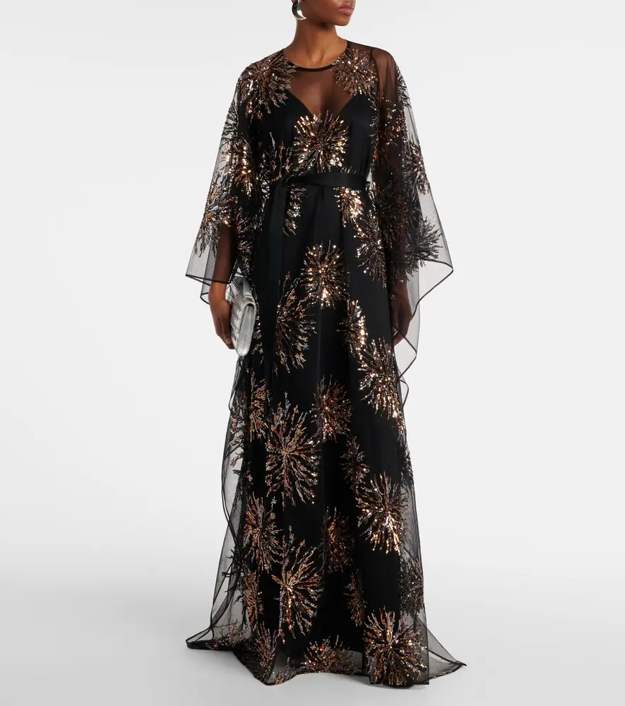 Taller Marmo Gran Soleil embellished tulle kaftan | Thumbnail 5