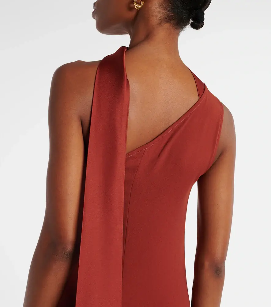Taller Marmo Caroline one-shoulder crêpe cady gown | Thumbnail 2