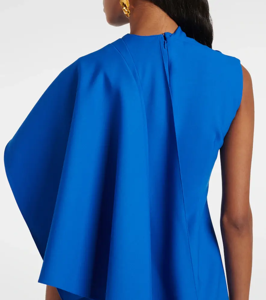 Oscar de la Renta Caped wool-blend minidress | Thumbnail 2 Oscar de la Renta Caped wool-blend minidress | Thumbnail 2
