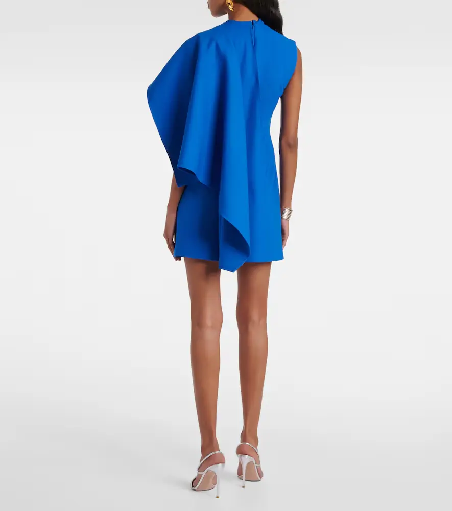 Oscar de la Renta Caped wool-blend minidress | Thumbnail 5 Oscar de la Renta Caped wool-blend minidress | Thumbnail 5