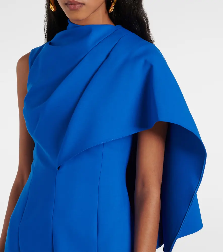 Oscar de la Renta Caped wool-blend minidress | Thumbnail 6 Oscar de la Renta Caped wool-blend minidress | Thumbnail 6