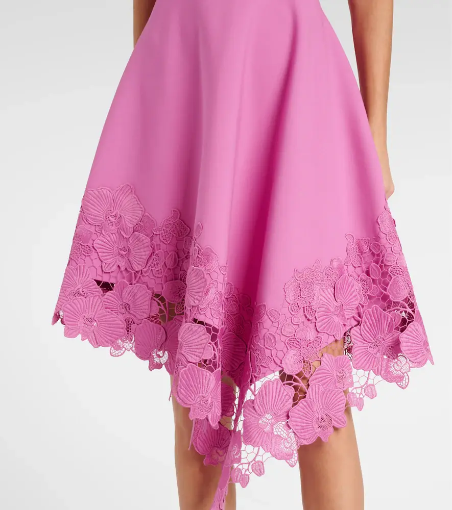 Oscar de la Renta Floral lace-trimmed midi dress | Thumbnail 2 Oscar de la Renta Floral lace-trimmed midi dress | Thumbnail 2