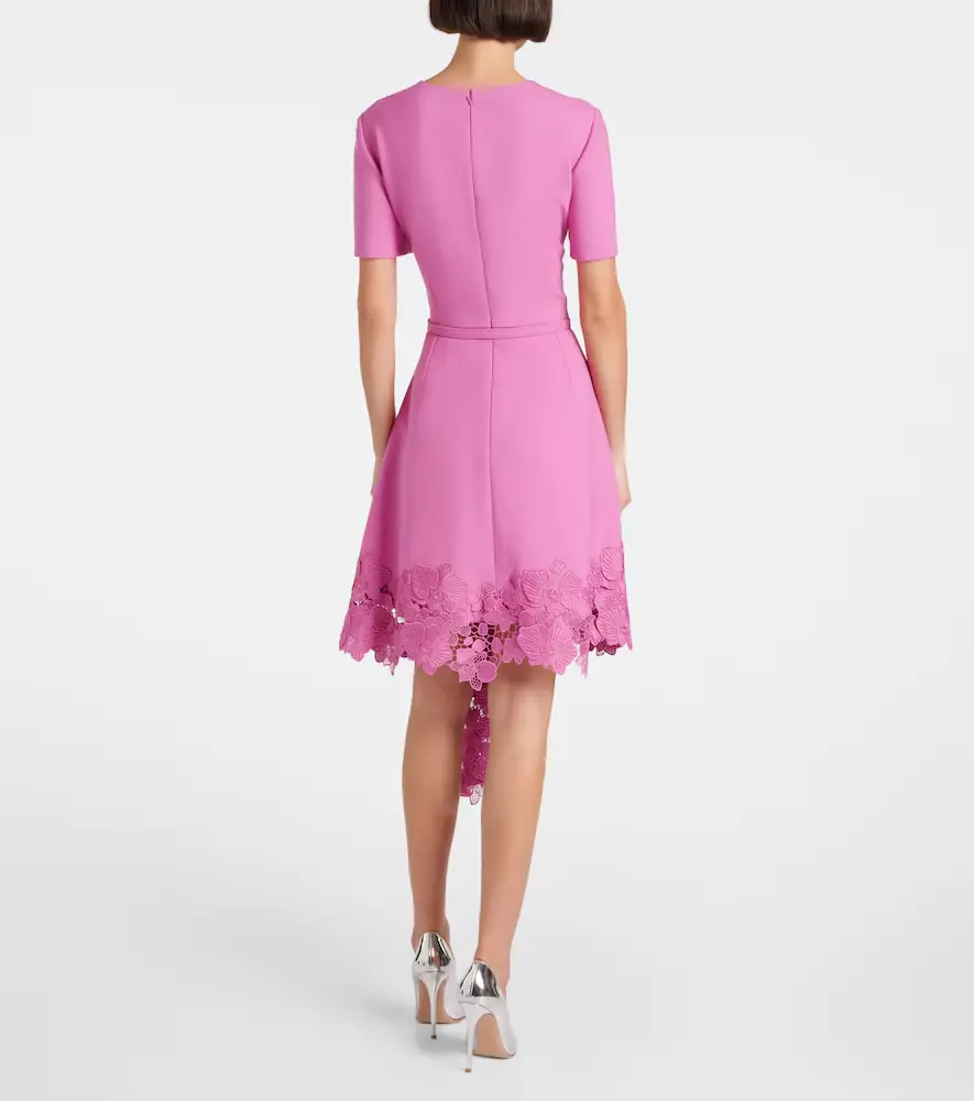Oscar de la Renta Floral lace-trimmed midi dress | Thumbnail 4 Oscar de la Renta Floral lace-trimmed midi dress | Thumbnail 4