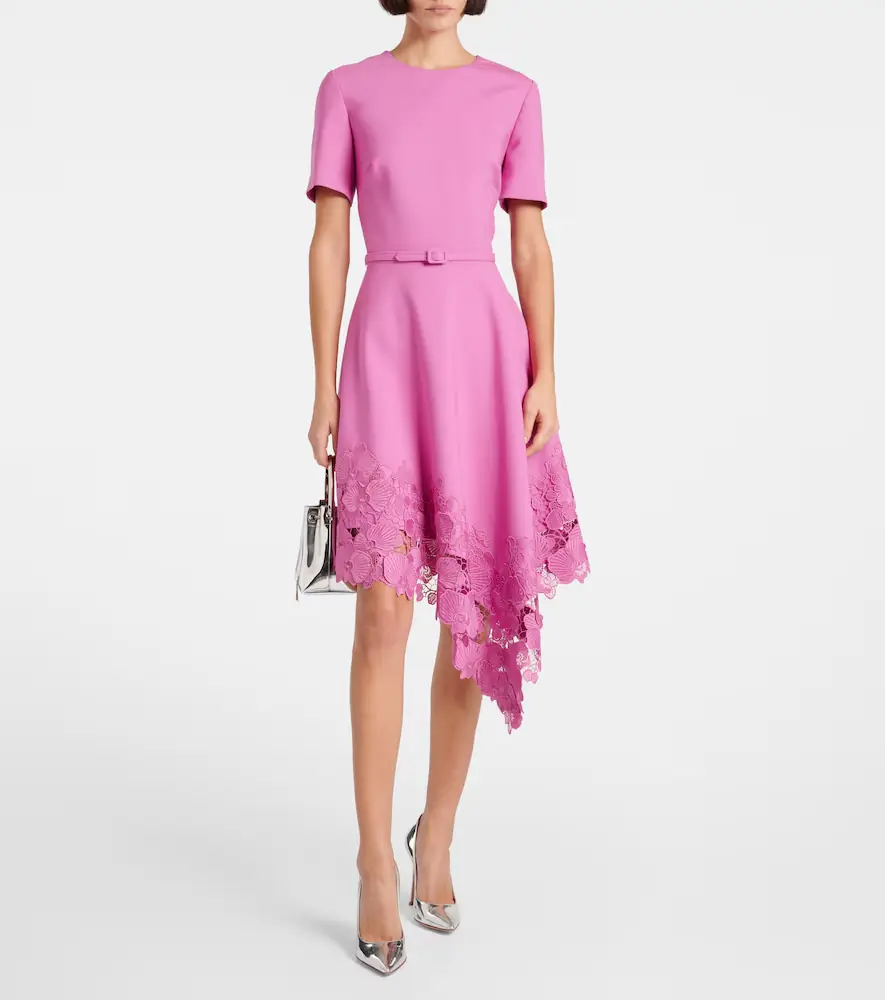Oscar de la Renta Floral lace-trimmed midi dress | Thumbnail 5 Oscar de la Renta Floral lace-trimmed midi dress | Thumbnail 5