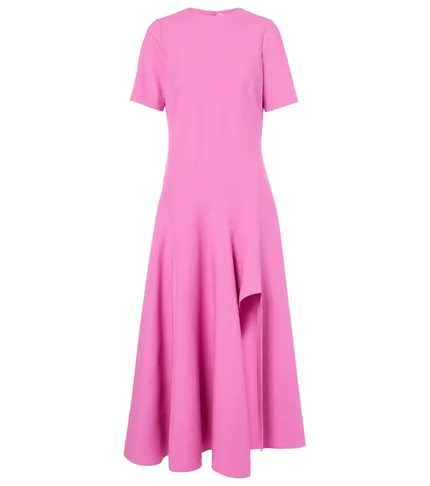 Oscar de la Renta Draped wool-blend midi dress | Image 1 Oscar de la Renta Draped wool-blend midi dress | Image 1