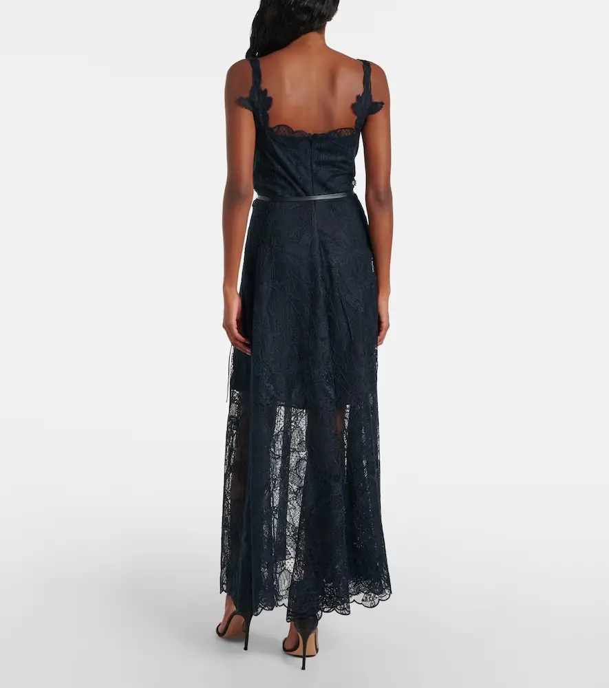 Oscar de la Renta Floral lace midi dress | Thumbnail 5 Oscar de la Renta Floral lace midi dress | Thumbnail 5