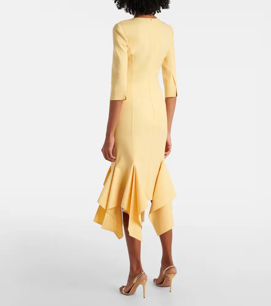 Oscar de la Renta Wool-blend midi dress | Thumbnail 4 Oscar de la Renta Wool-blend midi dress | Thumbnail 4