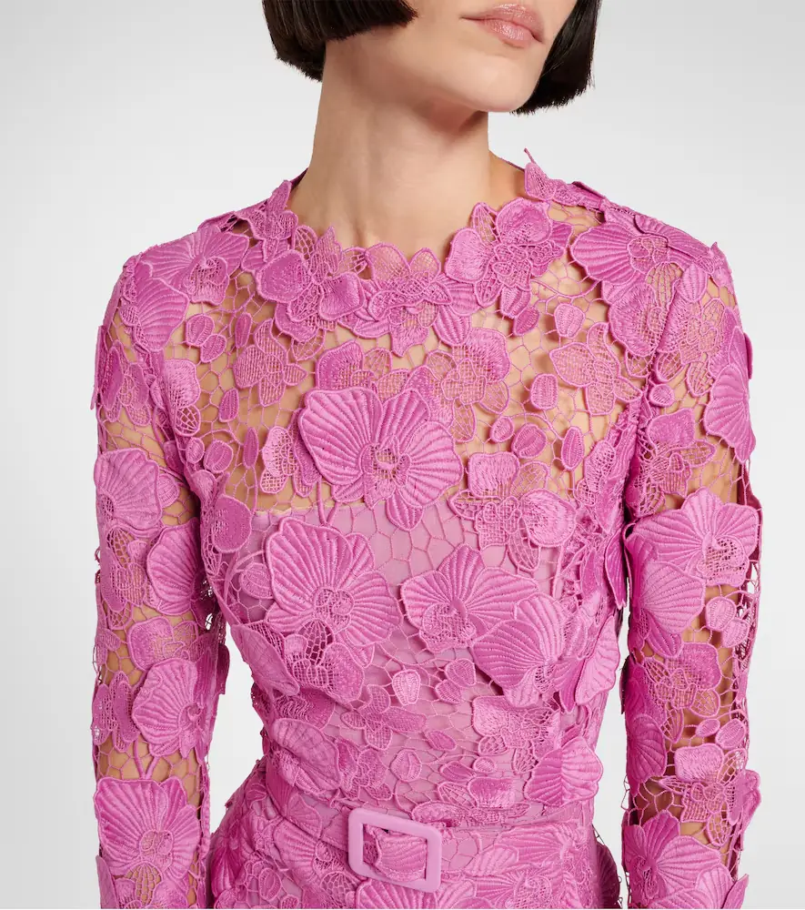 Oscar de la Renta Floral lace minidress | Thumbnail 2