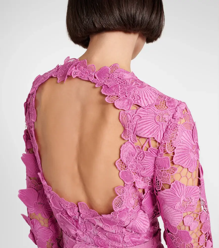 Oscar de la Renta Floral lace minidress | Thumbnail 3