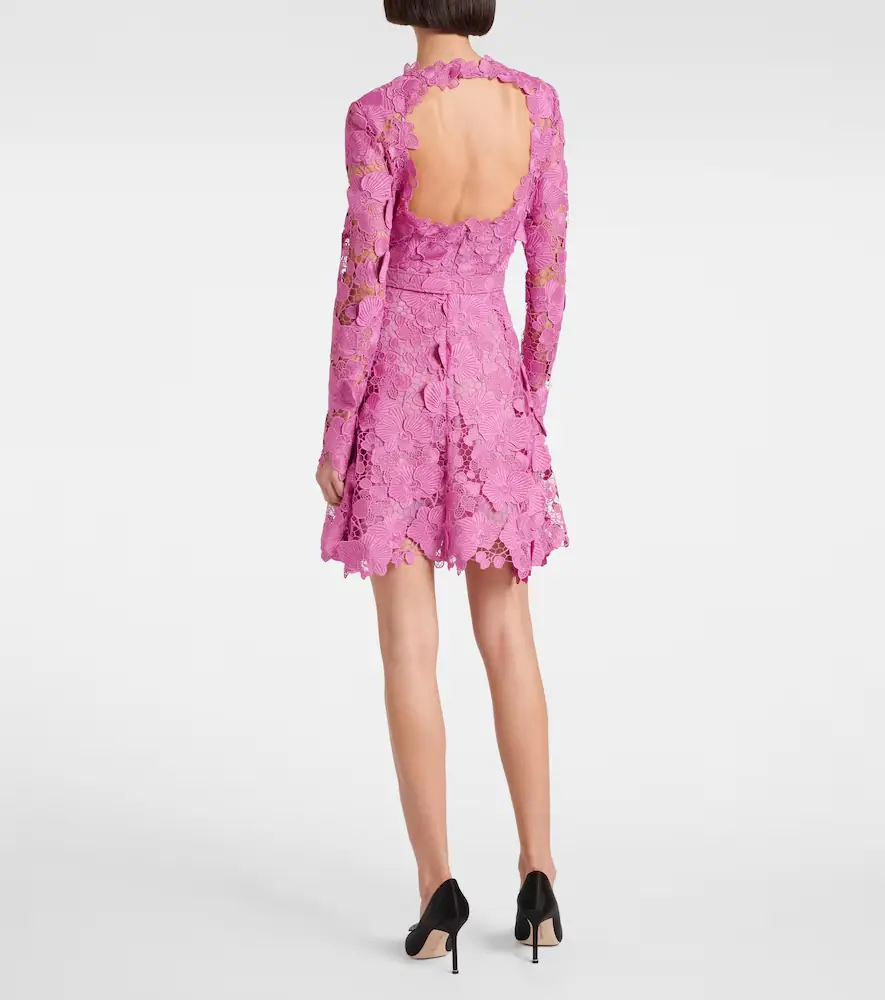 Oscar de la Renta Floral lace minidress | Thumbnail 4