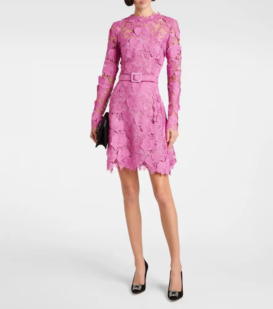 Oscar de la Renta Floral lace minidress | Thumbnail 5