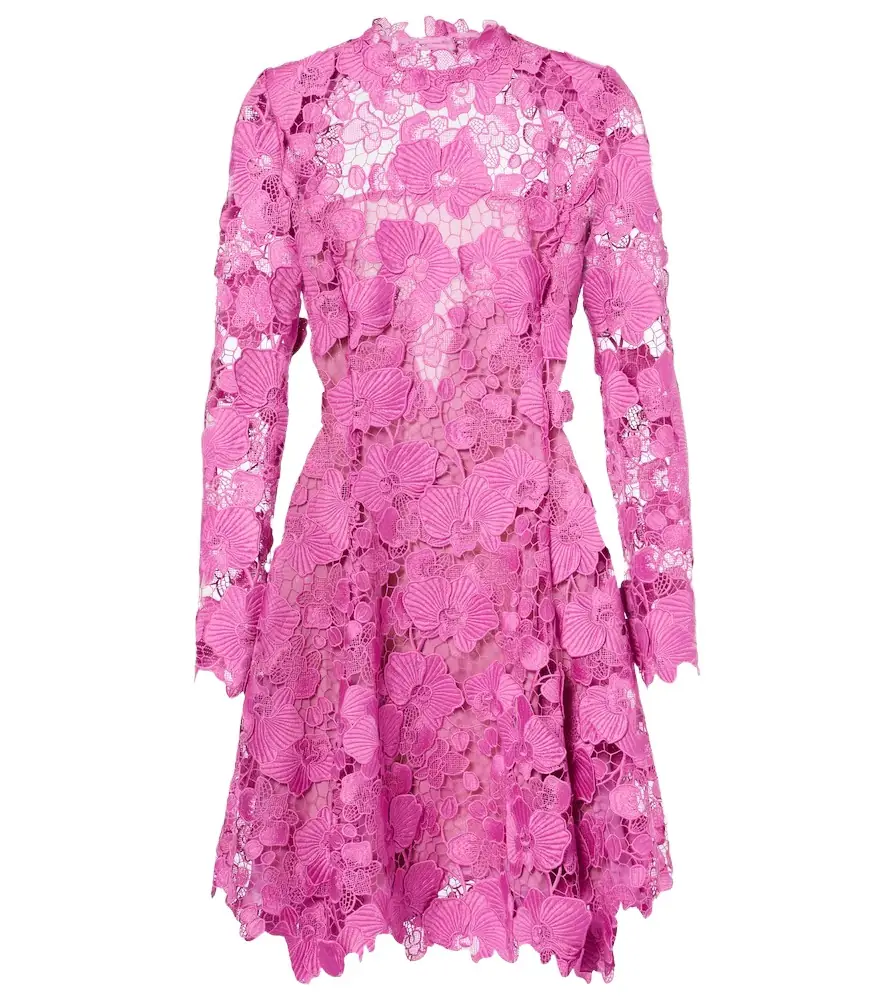Oscar de la Renta Floral lace minidress | Image 1 Oscar de la Renta Floral lace minidress | Image 1