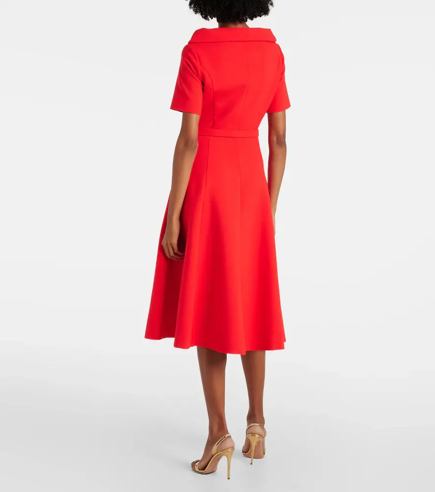 Oscar de la Renta Wool-blend midi dress | Thumbnail 3 Oscar de la Renta Wool-blend midi dress | Thumbnail 3