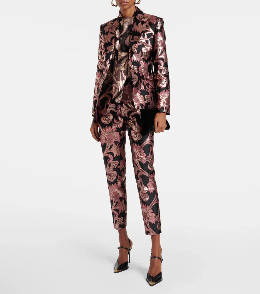 Etro Semi-sheer tie-neck lamé blouse | Thumbnail 3 Etro Semi-sheer tie-neck lamé blouse | Thumbnail 3