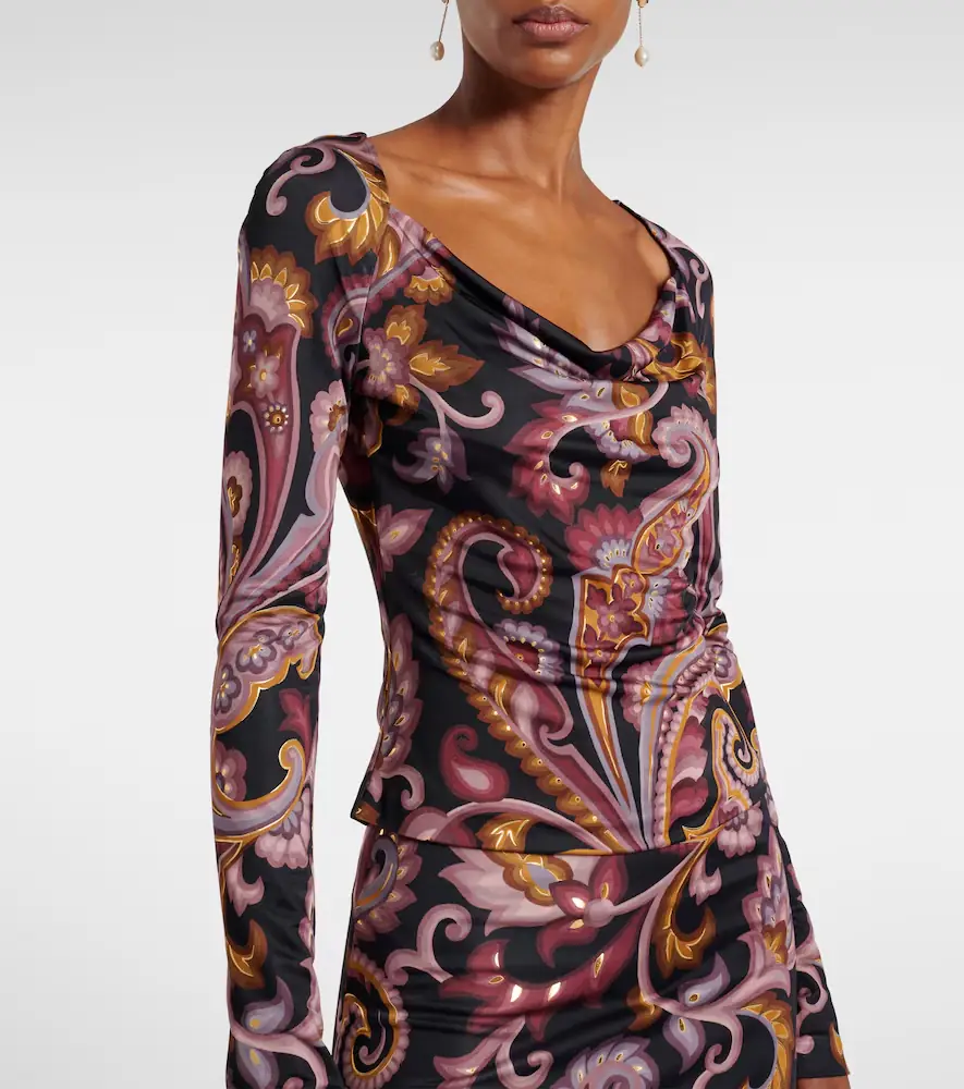 Etro Paisley jersey top | Thumbnail 4