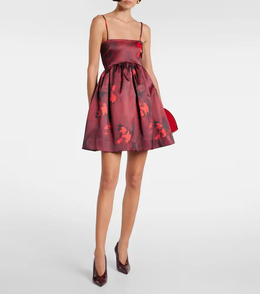 Ganni Floral satin minidress | Thumbnail 3 Ganni Floral satin minidress | Thumbnail 3