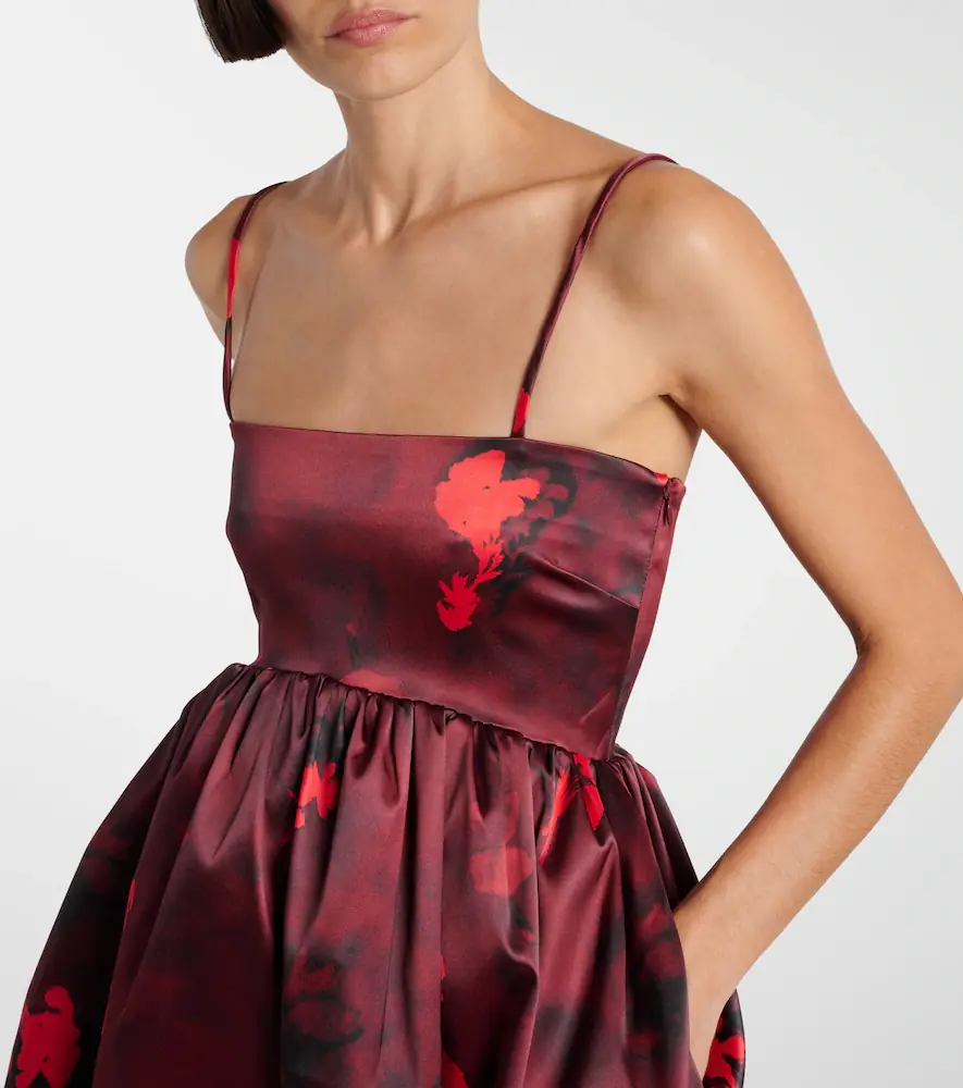 Ganni Floral satin minidress | Thumbnail 4 Ganni Floral satin minidress | Thumbnail 4