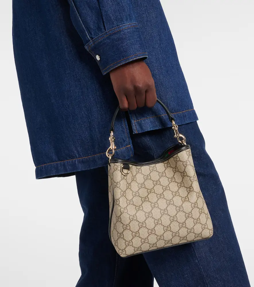 Gucci GG Emblem Mini coated canvas tote bag | Thumbnail 5 Gucci GG Emblem Mini coated canvas tote bag | Thumbnail 5