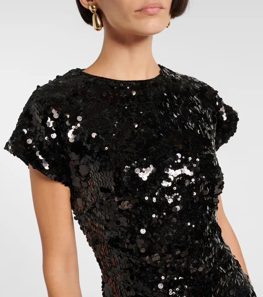 Ganni Sequined velvet minidress | Thumbnail 5