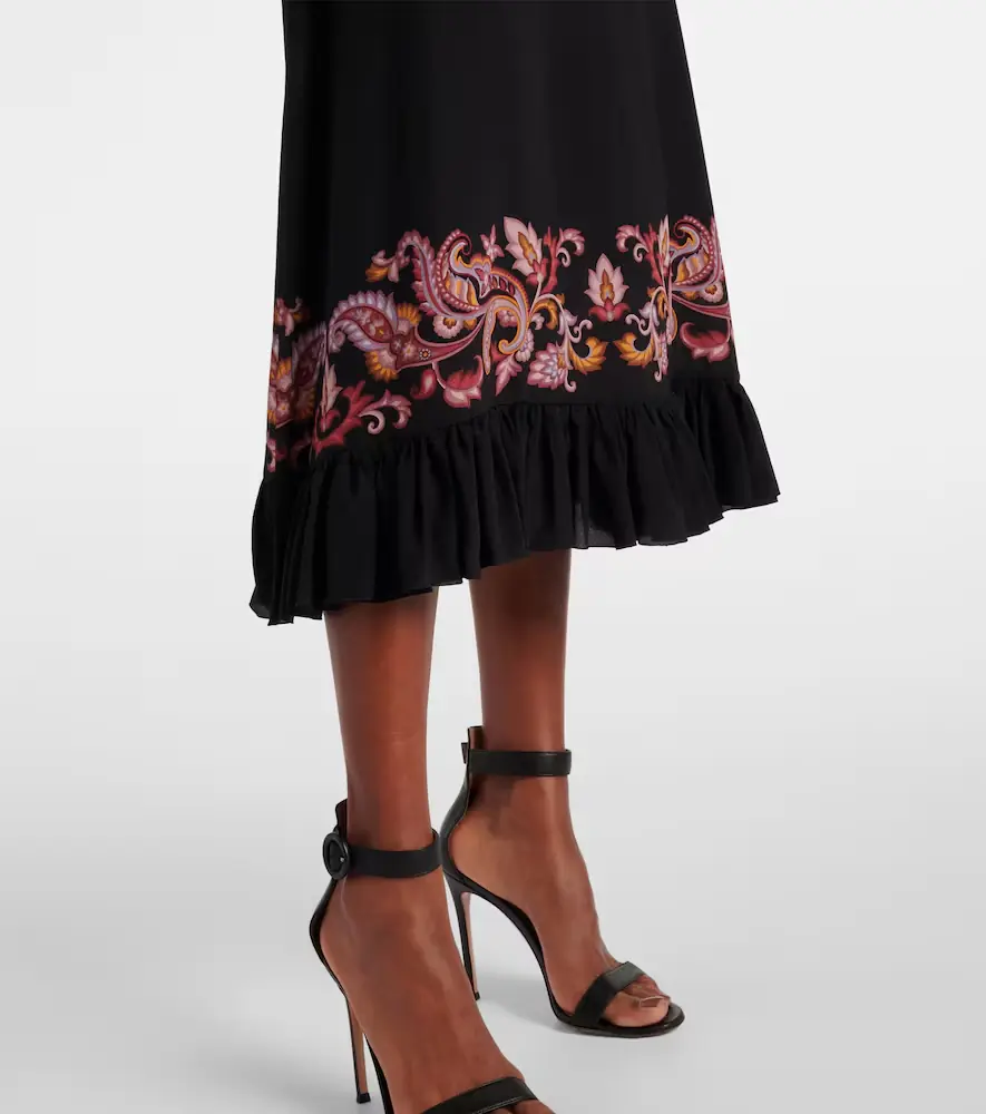 Etro Paisley silk midi dress | Thumbnail 3 Etro Paisley silk midi dress | Thumbnail 3