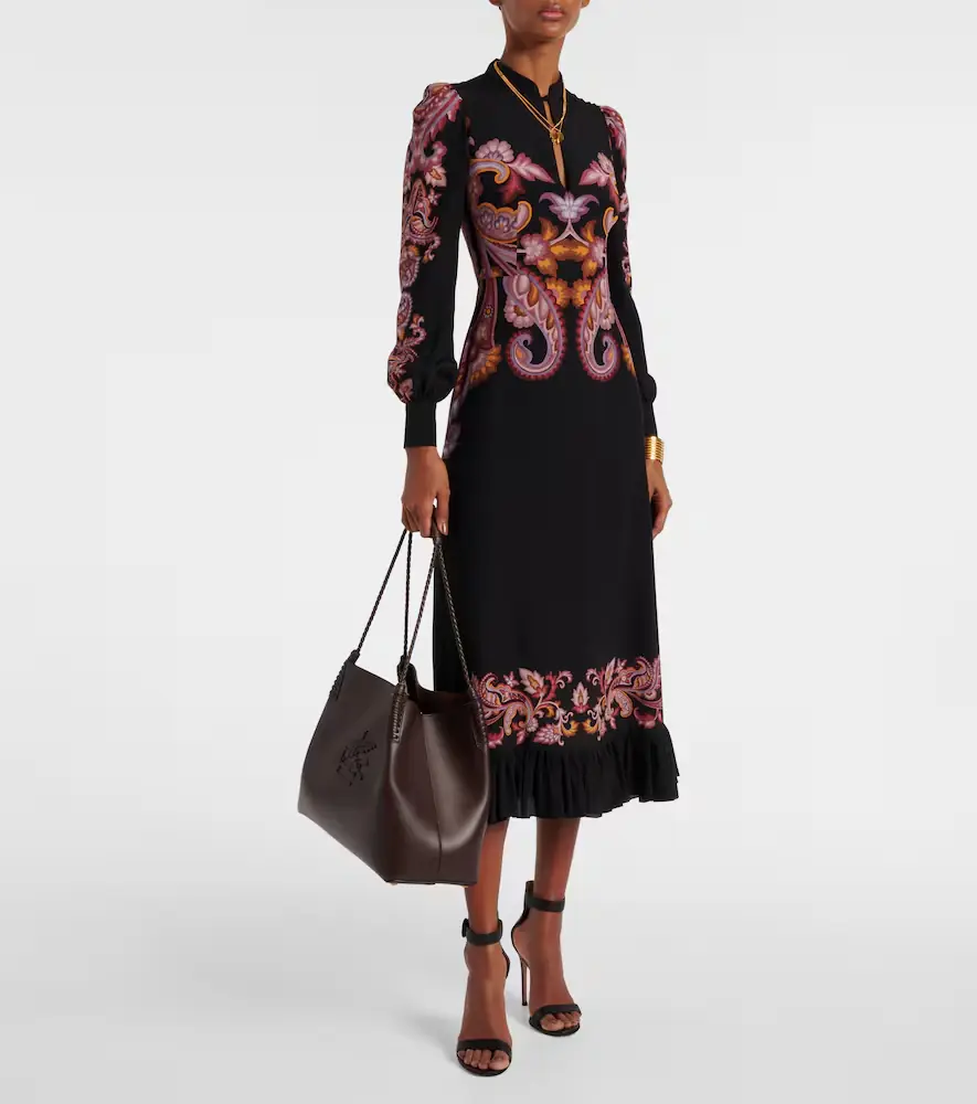 Etro Paisley silk midi dress | Thumbnail 4 Etro Paisley silk midi dress | Thumbnail 4