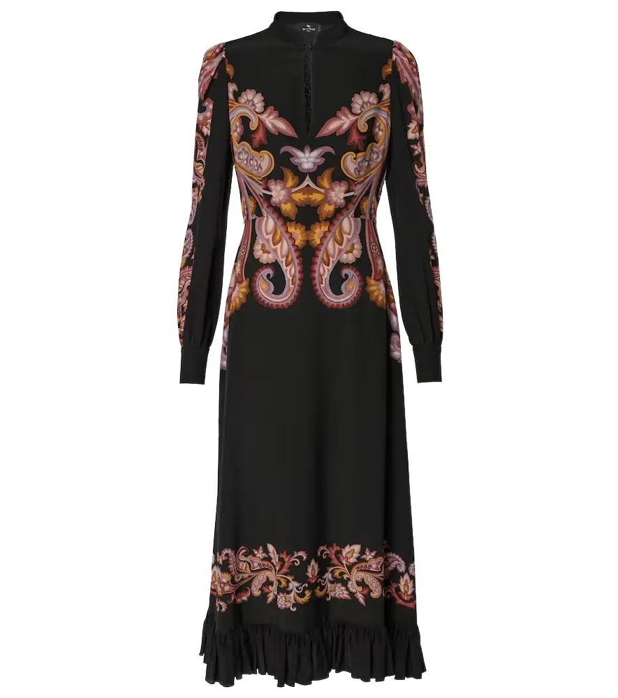 Etro Paisley silk midi dress