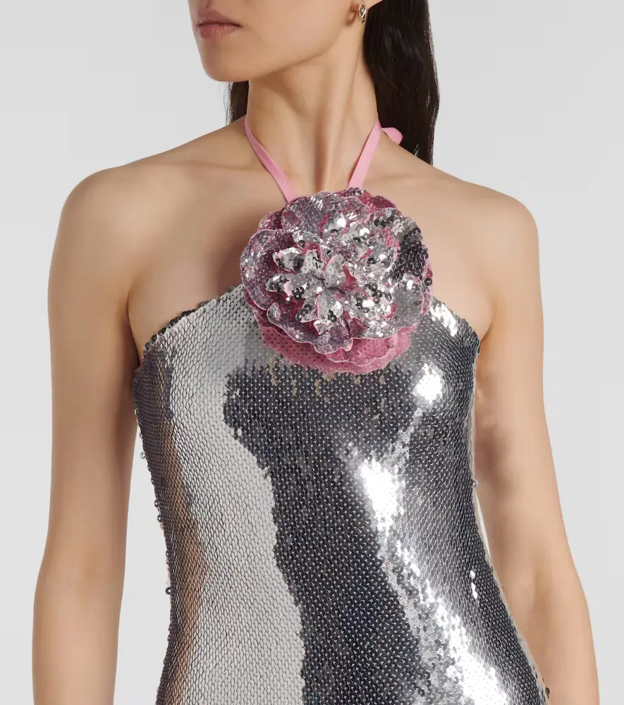 Rodarte Floral-appliqué sequined gown | Thumbnail 3